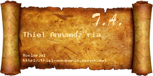 Thiel Annamária névjegykártya